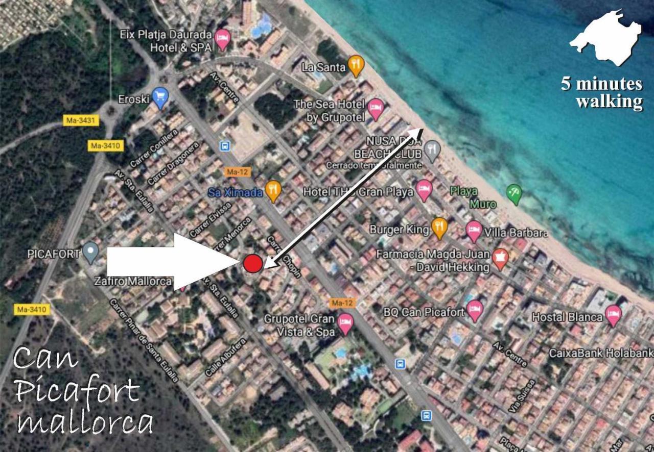 Villa Beach Palmitos Can Picafort  Extérieur photo